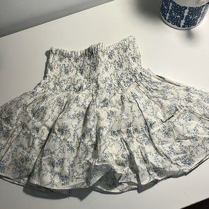 ruffle floral skirt